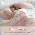 thumbnail image 4 of 3 Piece Pink Gold Duvet Cover Set Full Size,Microfiber Comforter/Quilt Cover with Corner Ties and 2 Pillowcases,Boho Modern Abstract Minimalist Aesthetic Flower All Season Bedding with Zipper Closure, 4 of 8