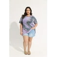 thumbnail image 2 of CASSIE LIZ Plus Size Tops Summer Womens Shirts Round Neck Fashion Short Sleeve Tee Loose Fit Tunics Spring Oversized Blouses Casual Pullovers Tie Dye/Leopard/Camo/Gradient/Solid (XL-5XL), 2 of 7