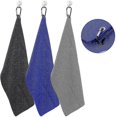 thumbnail image 4 of 3pcs Tri-fold Golf Towel, Microfiber Golf Towel With Clip Golf Towels With Loop, 4 of 5