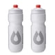 thumbnail image 1 of HidraPak | Botella Polar - Botella de agua ligera para bicicleta Breakaway Surge, paquete de 2 - Botella exprimible de alto flujo, para ciclismo y deportes (blanco, 740 ml / 25 oz), 1 of 7