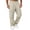 Khaki, variant on CHGBMOK Cargo Pants for Men Elastic Drawstring Waist Big & Tall Pants Adjustable Cuff Hem Functional Trousers with Multi Pocket
