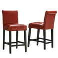 thumbnail image 5 of Weston Home Arica 24" Faux Leather Counter Height Stool, Set of 2, Red, 5 of 6