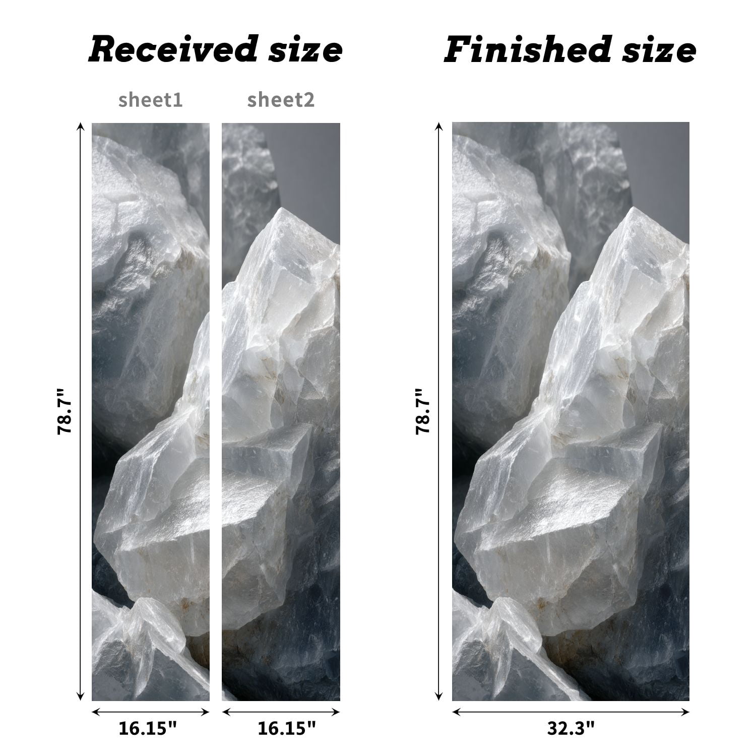 Self Adhesive Vinyl Refrigerator Wrap Set waves grey agate structure abstract nature Door Mural Removable Fridge Sticker Peel and Stick&nbsp;Full Door Cover Decal Kitchen Bar Decor
