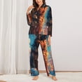 thumbnail image 2 of Lsque Colorful Cloud Shepherd Dog Pattern Long Sleeve Pajama Set for Women - Soft 2-Piece Sleepwear and Loungewear Set with Pockets, Comfy Nightwear-XX-Large, 2 of 7