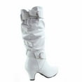 thumbnail image 2 of Maggie-39 Bottes Décontractées Mi-Mollet à Bout Rond à Talons Hauts à Fermeture Éclair pour Femmes, 2 of 2