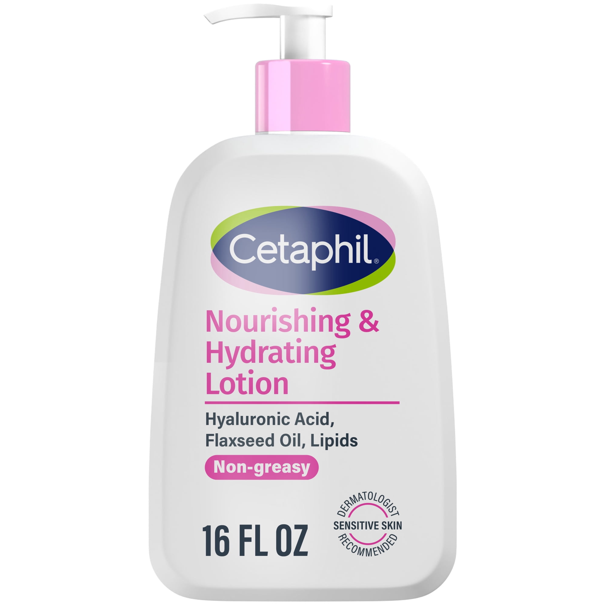 Cetaphil Nourishing & Hydrating Lotion, Oil-Infused Body Lotion for Normal to Dry Skin, 16 fl oz, Hyaluronic Acid, Flaxseed Oil & Lipids, 48 Hour Hydration