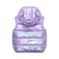 thumbnail image 4 of hoksml Toddler Kids Satin Puffer Vest 1-6 Years Boys Girls Cute Hooded Sleeveless Jacket Shiny Solid Color Short Waistcoat Lightweight Quilted Casual Outerwear for Preschoolers, 4 of 8