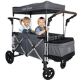 thumbnail image 1 of Carrito de Vagon Plegable para Bebe Cochecito Carriola Doble Portatil para Niños y Mascotas para Exteriores Estructura Metálica Gaon, 1 of 11