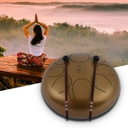 10 Inch Steel Tongue Drum Handpan Drum Hand Drum Percussion Instrument with Drum Mallets Carry Bag Note Sticks for Meditation Yoga Zazen Sound Healing