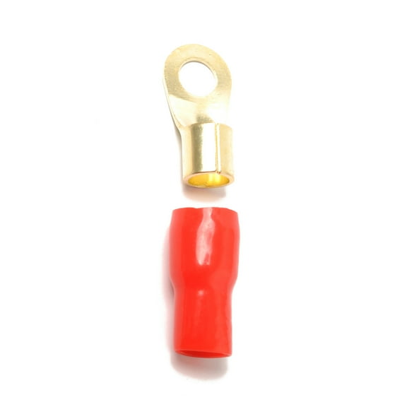WHAMVOX Copper Gold Plated 4 Gauge Wire Connectors with Insulated Terminals for Quick Splice Crimp Assorted