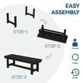 thumbnail image 5 of JUSTLET HDPE Outdoor 2-Person Dining Bench, Durable and Weather-Resistant for Patio, Garden and Balcony Use, Black, 5 of 8