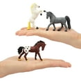 thumbnail image 4 of Toymany 12PCS 2-3" Tiny Horse Figurines Toy Set, Plastic Pony Small Foal Figures, Christmas Birthday Gift Cupcake Horse Cake Topper Educational Toy for Kids Toddlers, 4 of 9