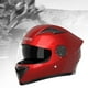 thumbnail image 4 of Casco de motocicleta/casco de bicicleta de calle/cómodo, transpirable, antivaho, ligero, abatible hacia arriba, viseras dobles para adultos Rojo DYNWAVEMX Cascos Integrales, 4 of 8