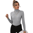 thumbnail image 1 of Suéter de Dama Cuello Tortuga Acanalado Stretch: Elegancia y Comodidad UNITALLA, 1 of 5