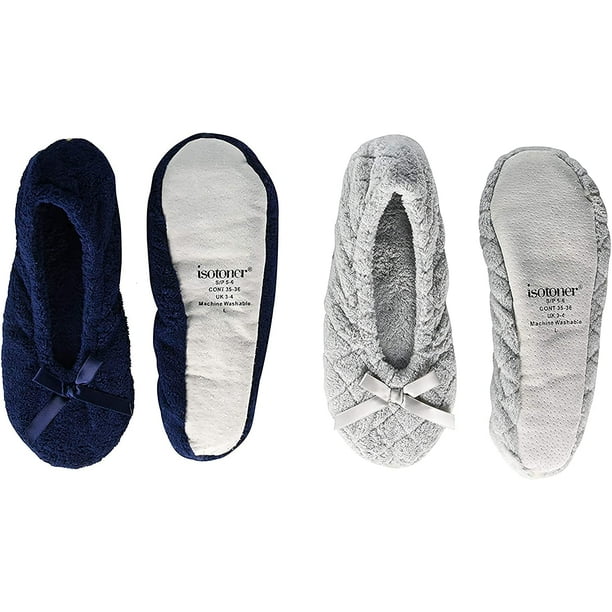 Women s 2 Pack Ballerina Slipper Quilted and Solid Ballet Flat