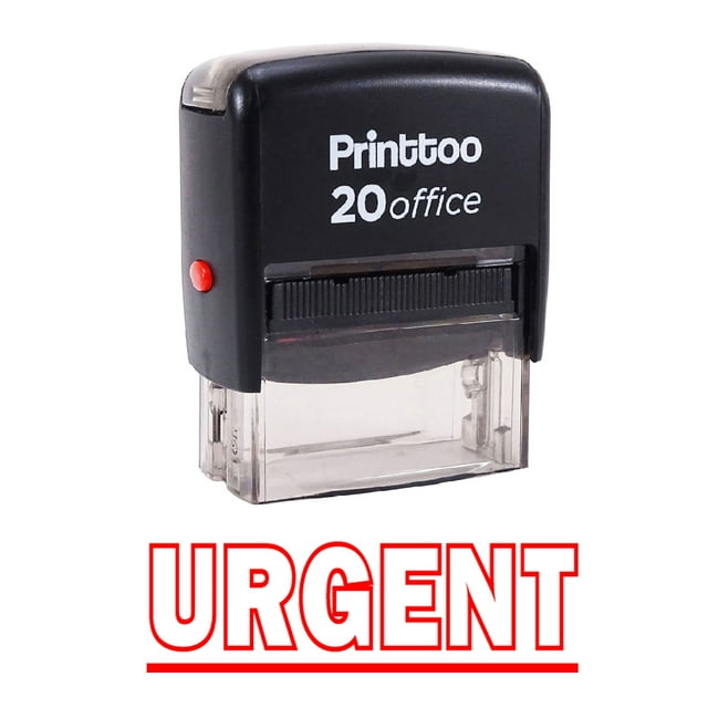 Printtoo Stamp URGENT Self Inking Rubber Stamp Office Stationary-Red