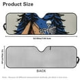thumbnail image 3 of FUIALDOLG Accordion Car Windshield Sun Shade, Skull Camping Car Sun Visor to Protect UV Rays, Foldable Automotive Windshield Sunshades Keep Your Vehicle Cool & Comfort - 52.95" x 16.14", 3 of 7