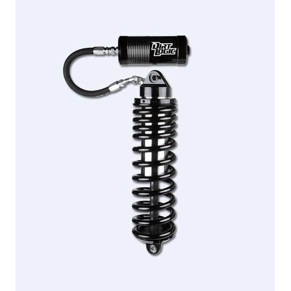 Fabtech Motorsports Coil Over Shock Absorber FTS835252D Dirt Logic 4.0; Adjustable Valving; Single Spring Style; Black; With Remote Reservoir/Upper and Lower Mounts/Installation Hardware; Single