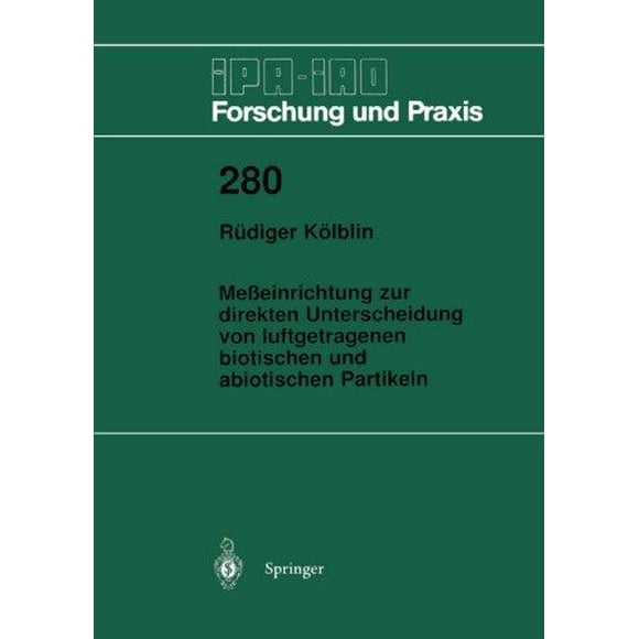 Messeinrichtung Zur Direkten Unterscheidung Von Luftgetragenen Biotischen Und Abiotischen Partikeln