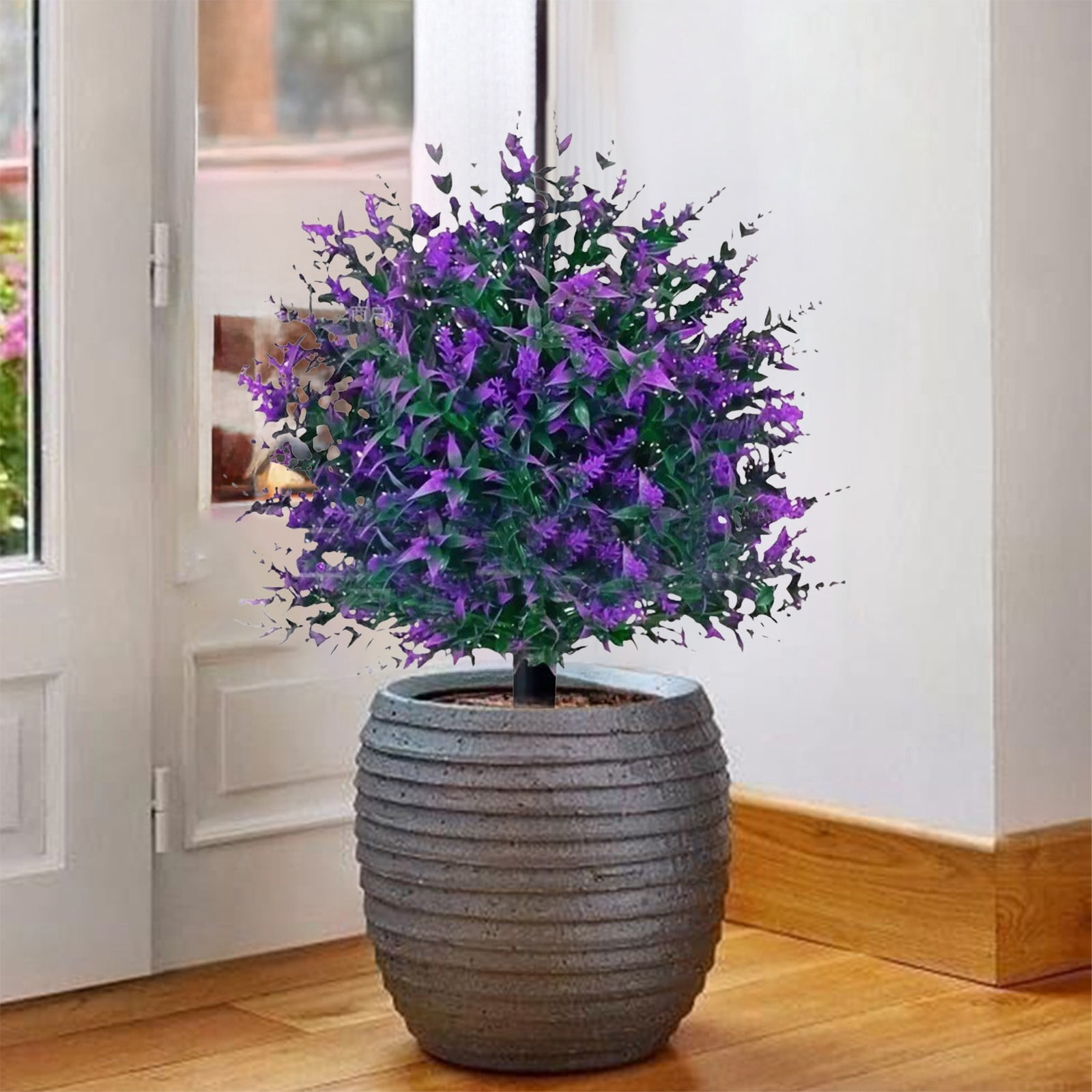 Artificial Shrubs with Stakes, Outdoor Artificial Plants, Fake Garden Shrubs, Plastic Greenery Decor, Yard Decoration Plants, Ground Stake Plants, Courtyard Decor, Simulation Shrubs