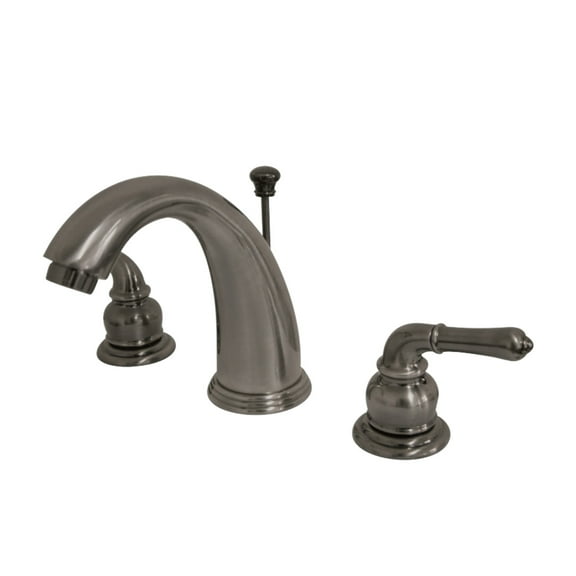 Kingston Brass KB983 Widespread Bathroom Faucet, Black Stainless