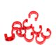 thumbnail image 1 of Juego de 10 abrazaderas tipo C para bicicleta, abrazaderas guía para mangueras de bicicleta, universales para rojo, 1 of 6