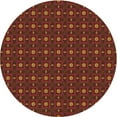 thumbnail image 1 of Ahgly Company Machine Washable Indoor Round Transitional Mahogany Brown Area Rugs, 3' Round, 1 of 7