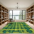 thumbnail image 2 of ODIKA 8' x 10' Machine Washable Non-Slip Area Rug, braided geometric High Traffic Rug, Green, 1003709, 2 of 7