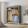 thumbnail image 6 of VIPEK V2C Heavy Duty Clothes Rack with Grey Polyester Cover,700LB Capacity Portable Closet,Adjustable Shelves & Hanging Rods Freestanding Wardrobe,White, 6 of 8