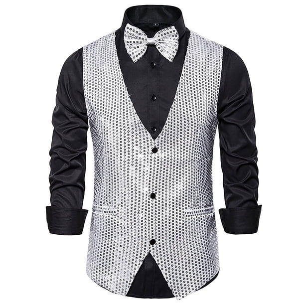 Chaleco de traje slim fit para hombre: mezcla de algodón y poliéster, color liso, sin mangas, formal/casual para bodas/fiestas