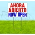 thumbnail image 1 of Ahora Abierto Now Open (18" x 24") Yard Sign, Includes Metal Step Stake, 1 of 6