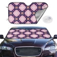 thumbnail image 2 of TEQUAN Sunshade for Car Windshield, Geometric Pink Flower Decoration Pattern Car Sun Shade, 51.2" x 27.5", 2 of 7
