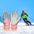 thumbnail image 2 of Fesfesfes Women Ski Gloves Winter Warm Cozy Outdoor Windproof Snowboard Gloves For Youth Skiing Snowboarding Motorcycling Shoveling Gloves or, 2 of 7