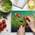 thumbnail image 3 of Modern Cutting Board, Birds on Branch with Geometrical Abstract Rainbow Colored Sharp Lines Backdrop Print, Decorative Tempered Glass Cutting and Serving Board, Large Size, Multicolor, by Ambesonne, 3 of 5
