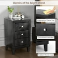 thumbnail image 4 of Giantex Table d'Appoint en Bois, Table de Chevet Accent pour Petit Espace, Noir, 4 of 6
