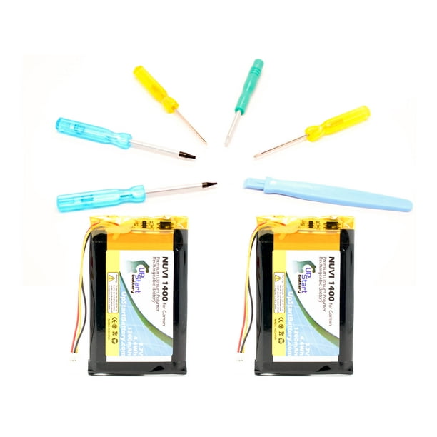 2x Pack Garmin Nuvi 1450 Battery with Tools Replacement for Garmin