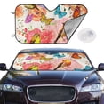 thumbnail image 2 of Fotbe Flowers And Birds Watercolor Car Windshield Sunshade | Sun Visor Protector Front Window Shade, Keeps Out UV Rays, Keeps Your Vehicle Cool-Medium, 2 of 7