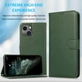 thumbnail image 6 of ELEHOLD 2 in 1 Wallet Case for iPhone 12 Mini, Credit Card Holder Detachable Hybrid Protective Slim Hard Shell Magnetic PU Leather Folio Pocket Flip Cover for iPhone 12 Mini,Green, 6 of 6