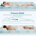 thumbnail image 5 of 2 inch Twin Gel Infused Mattress Topper, Memory Foam Mattress Bed Pad,Soft, Blue, 5 of 9