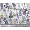 thumbnail image 3 of Soimoi Cotton Poplin Fabric feather African Printed Fabric 1 Yard 56 Inch Wide, 3 of 3