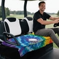 thumbnail image 5 of chaqlin Golf Cart Seat Covers Front Pockets, Compatible with Golf Carts Sports, Golf Cart Seat Towel Protector Fit for EZGO Club Car, Tie Dye Golf Print, 5 of 8