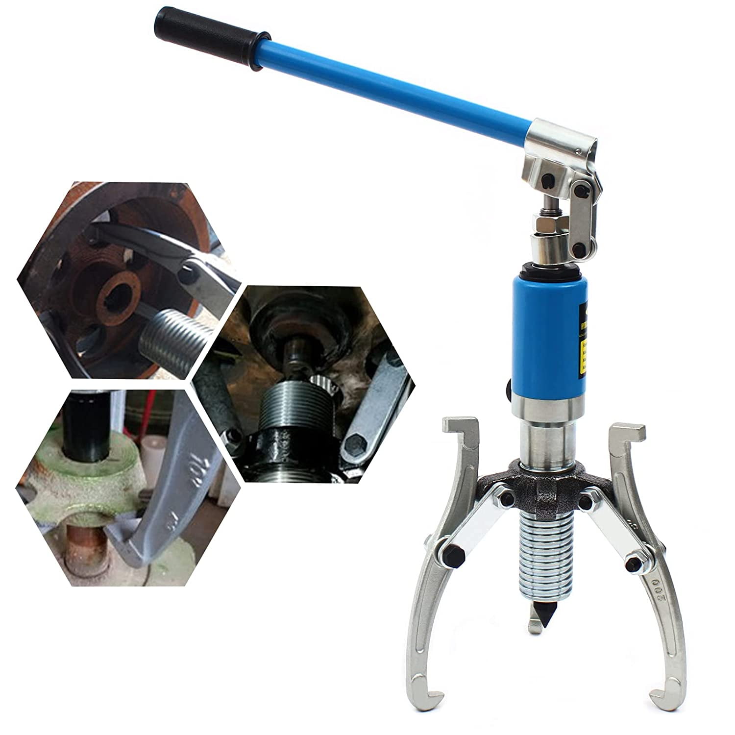 Miumaeov 3 Jaw Hydraulic Gear Puller Wheel Bearing Puller Kit 5Ton