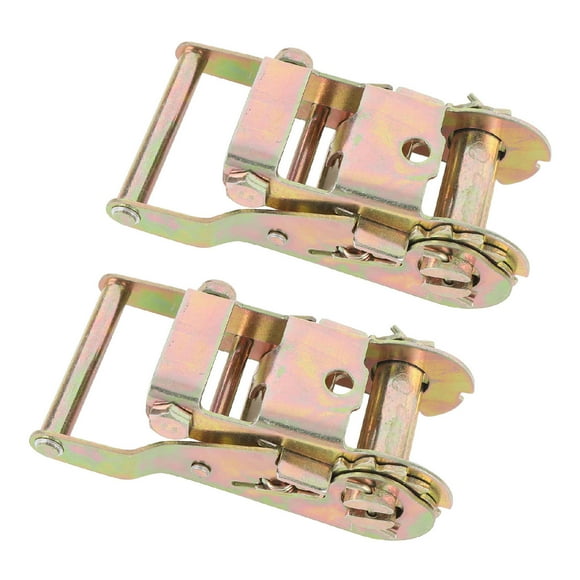 Buckle 2PCS Ratchet Tie Down Buckle 1.5 Inch Carbon Steel 2500KGS Tensile Force Strapping Belt Ratchet Tensioner