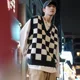 thumbnail image 4 of Chalecos de punto para hombre, ropa popular coreana de otoño e invierno grunge, suéteres para hombre, reseñas, chaleco elegante informal de estilo vintage, 4 of 5