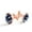 Color 2, variant on Men's Classic Stainless Steel, Black Pineapple Stripes Pattern Cufflinks Business Wedding Shirts, Rose Gold
