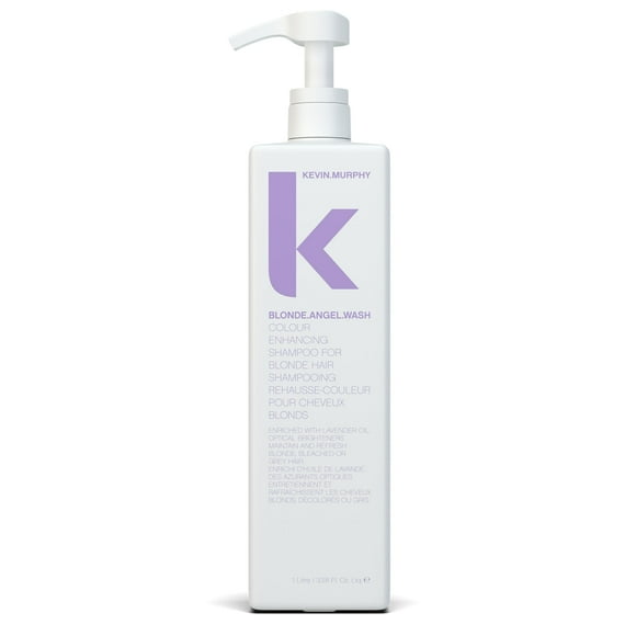 KEVIN.MURPHY BLONDE.ANGEL.WASH - Blonde Shampoo - Purple Shampoo for Blonde & Grey Hair - Colour Enhancement Hair Care - Colour Safe - Paraben & Sulphate Free - 1000 mL / 33.8 fl o