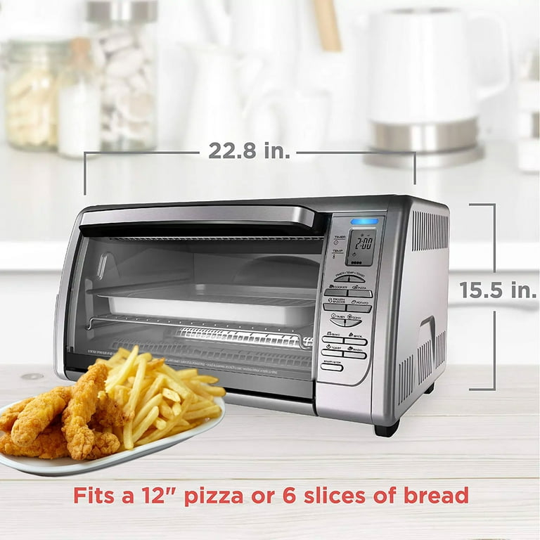Multi-Function Oven,Mini Oven Bake-Broil-Toast Setting Includes Baking Pan  600W Stainless Steel Fully Automatic Convection Countertop Toaster Oven