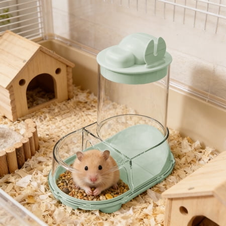 Hamster Food Bowl Small Pet Feeder Non Spill Design Storage Feeding Station With Spoon Durable Easy Clean Structure For Hamster Gerbil Mouse Hedgehog Cage Use