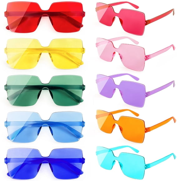 Set de 10 Gafas de Fiesta SUNOVELTIES de Colores sin Montura