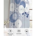 thumbnail image 6 of Blue White Floral Sheer Curtains 45 Inch Length 2 Panels Set for Living Room/Bedroom, Spring Botanical Leaves Farmhouse Kitchen Curtains Grommet Semi-Sheer Curtains Drapes Window Treatments 42"x45"x2, 6 of 7